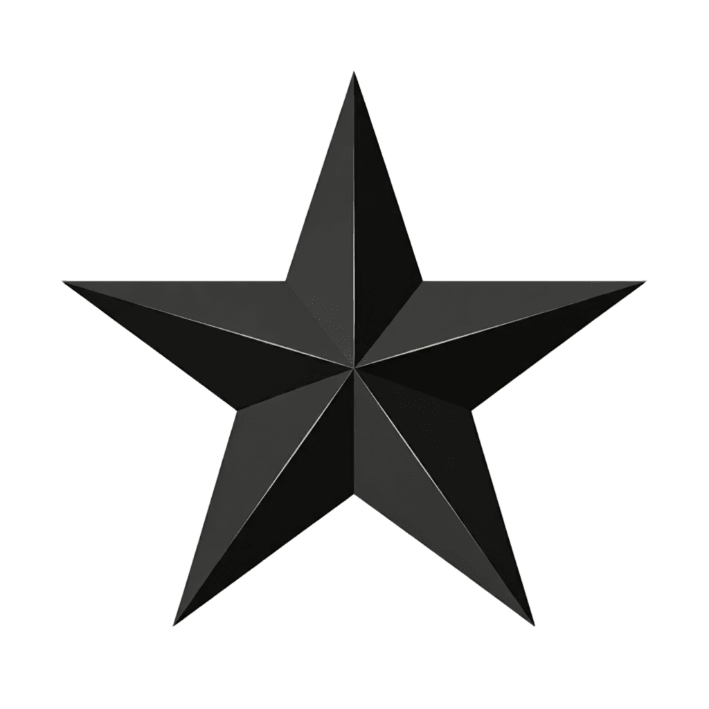 Black Star PNG Transparent Image Free Download | PNG Perfect