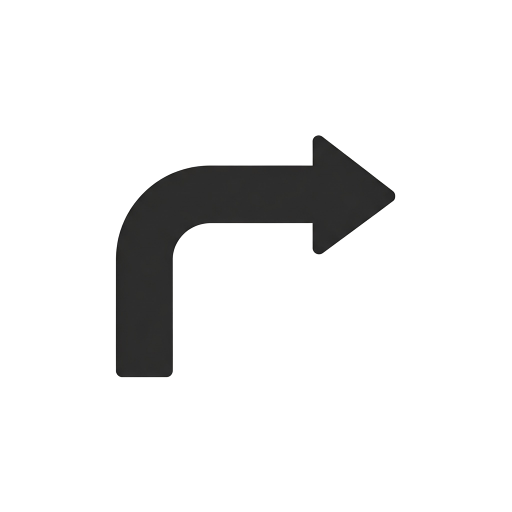 Black Turn Arrow PNG Transparent Image Free Download | PNG Perfect