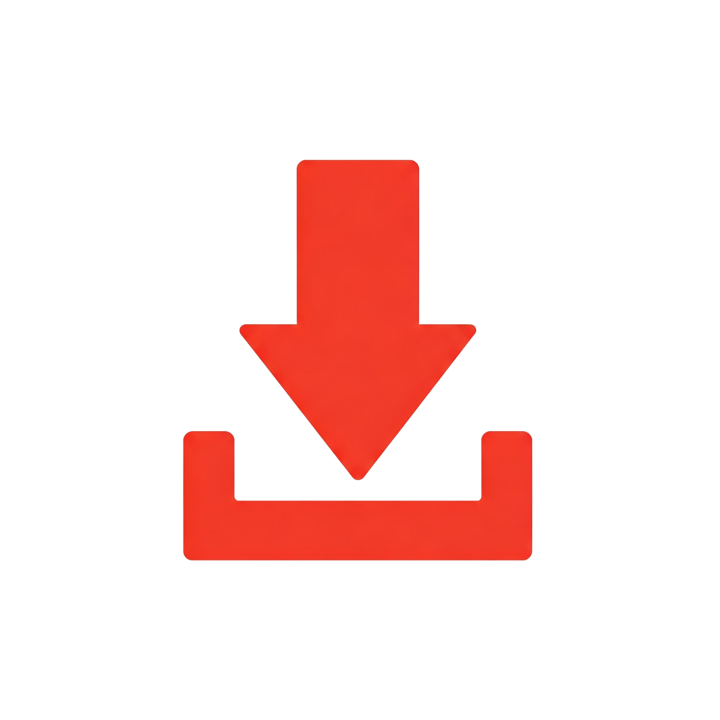 Red Download Icon PNG Arrow PNG Transparent Image Free Download | PNG Perfect