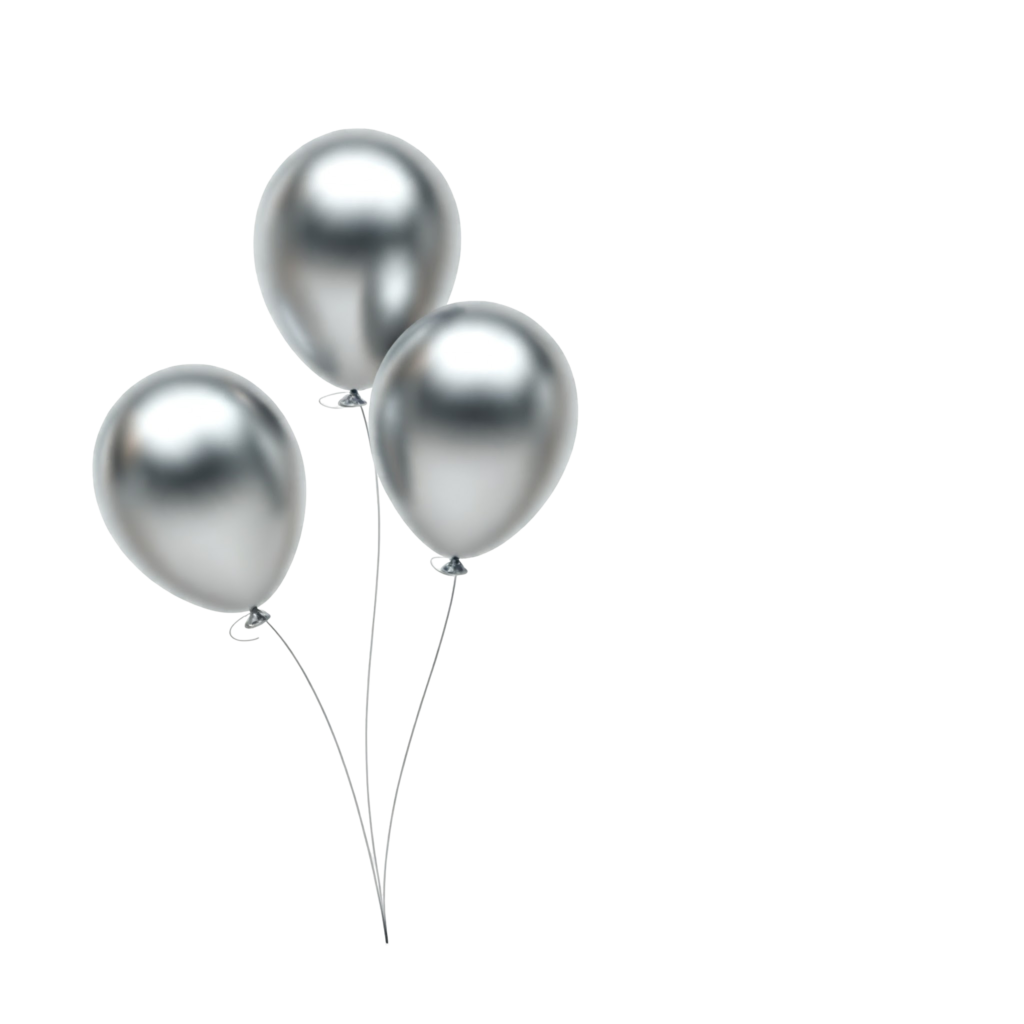 Silver Balloons PNG Transparent Image Free Download | PNG Perfect