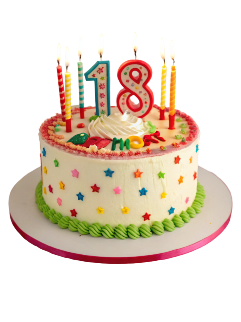 18 Birthday Cake PNG Transparent Image Free Download | PNG Perfect