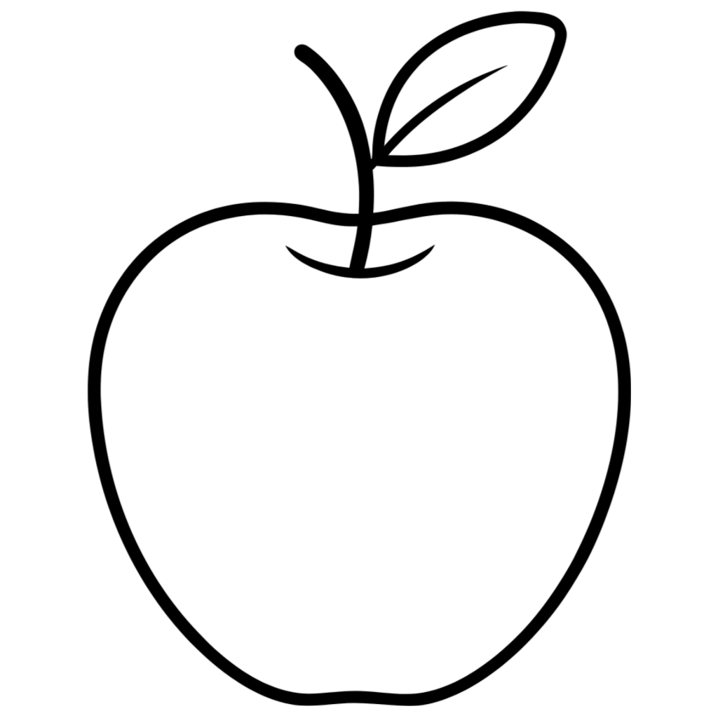 Apple Outline PNG Transparent Image Free Download | PNG Perfect