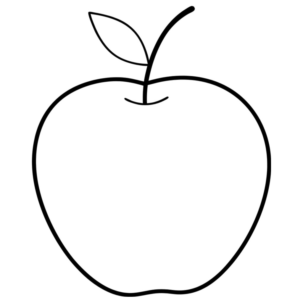Apple Outline PNG Transparent Image Free Download | PNG Perfect