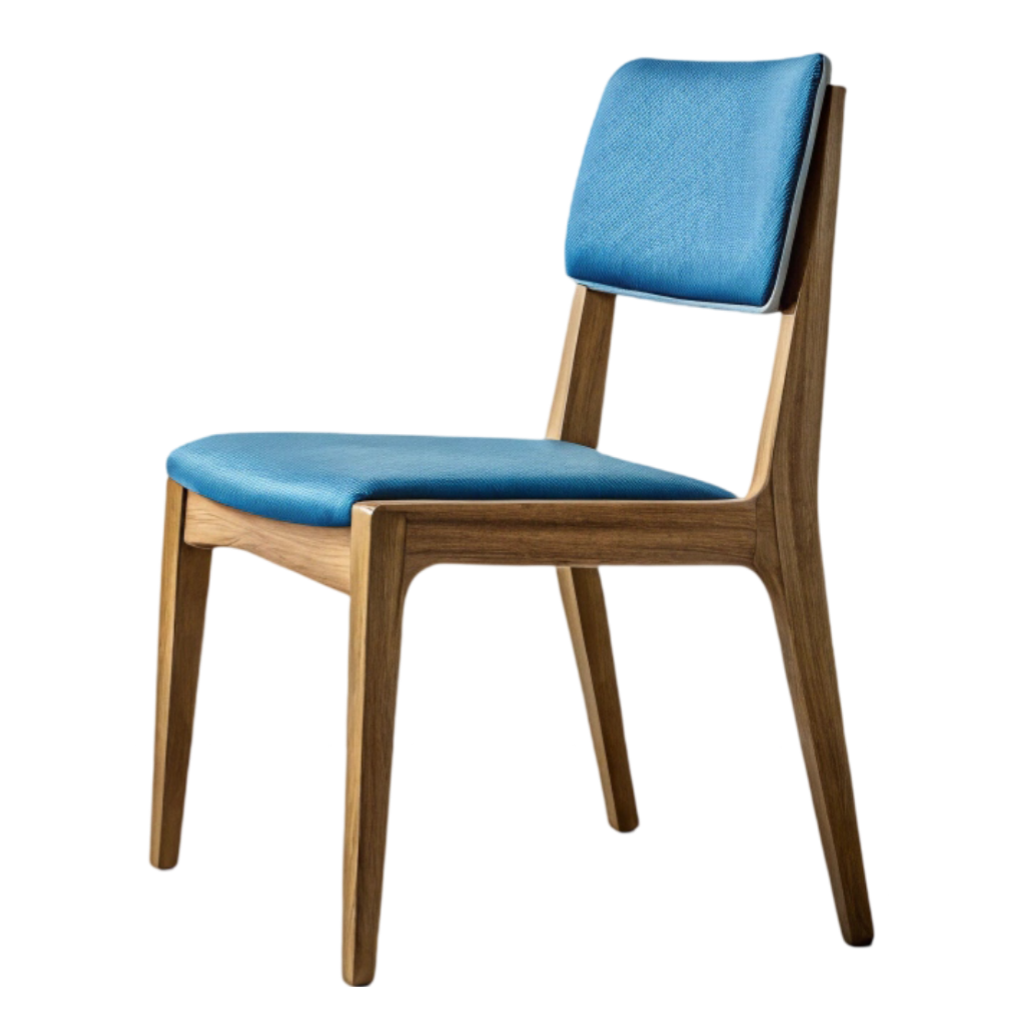 wooden Blue Seat Chair PNG Transparent Image Free Download | PNG Perfect