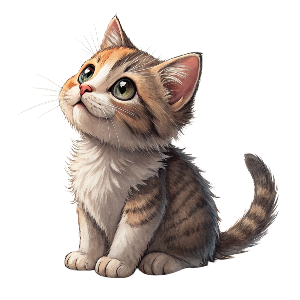 Cute Cat Illustration PNG Transparent Image Free Download | PNG Perfect