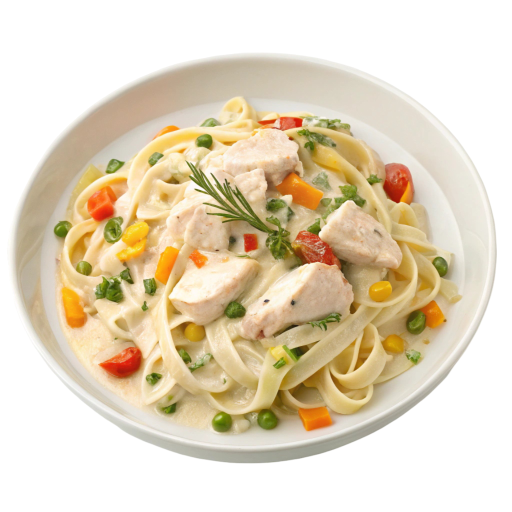 Creamy Chicken Pasta PNG Transparent Image Free Download | PNG Perfect