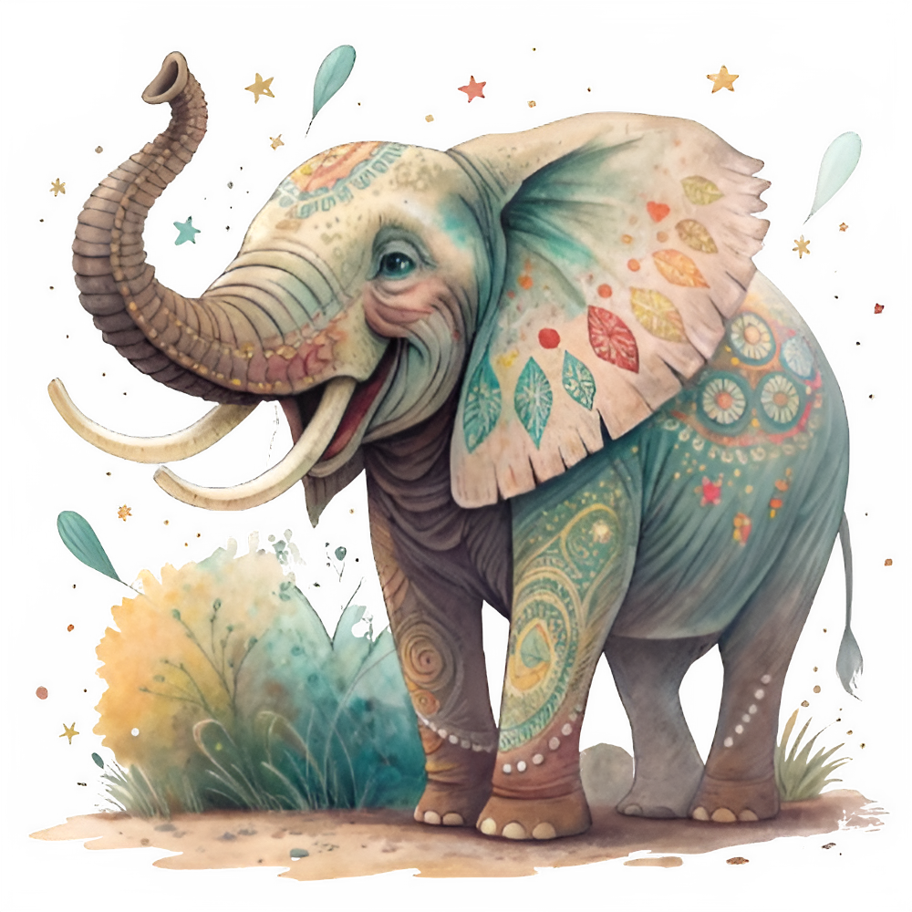 Cute Elephant Illustration PNG Transparent Image Free Download | PNG Perfect