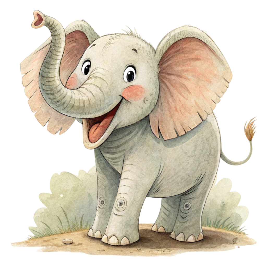 Cute Elephant Illustration PNG Transparent Image Free Download | PNG Perfect