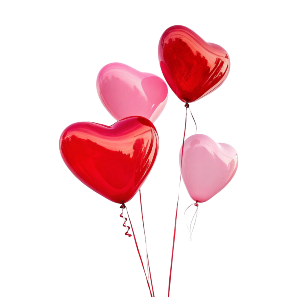 Valentine Heart Balloons PNG Transparent Image Free Download | PNG Perfect