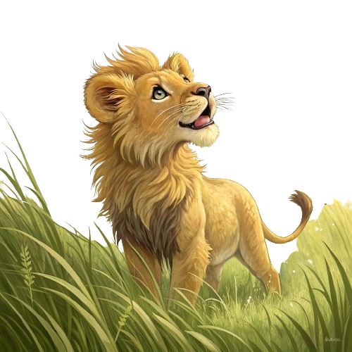 Lion Cub Illustration PNG Transparent Image Free Download | PNG Perfect