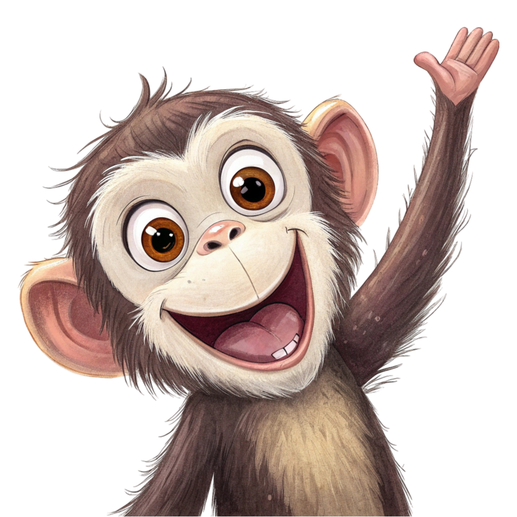 Cute Monkey Illustration PNG Transparent Image Free Download | PNG Perfect