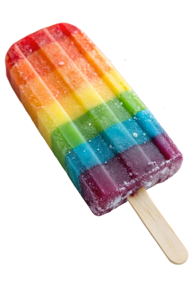 Rainbow Popsicle Ice Cream PNG Transparent Image Free Download | PNG Perfect