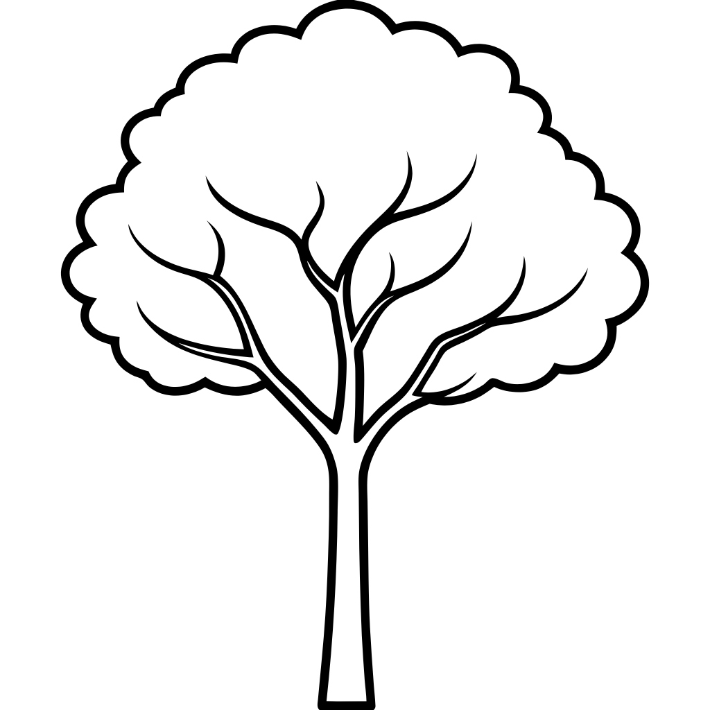 Tree Outline PNG Transparent Image Free Download | PNG Perfect