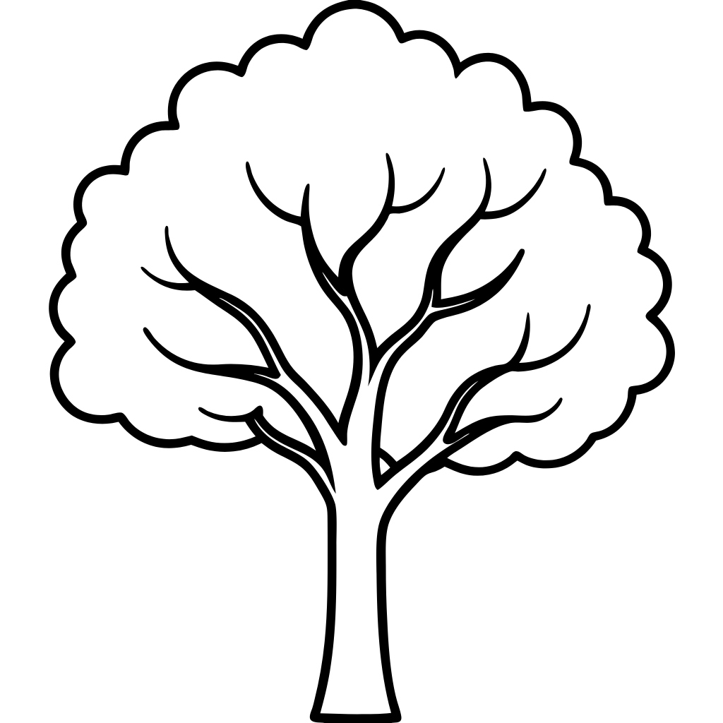 Tree Outline PNG Transparent Image Free Download | PNG Perfect