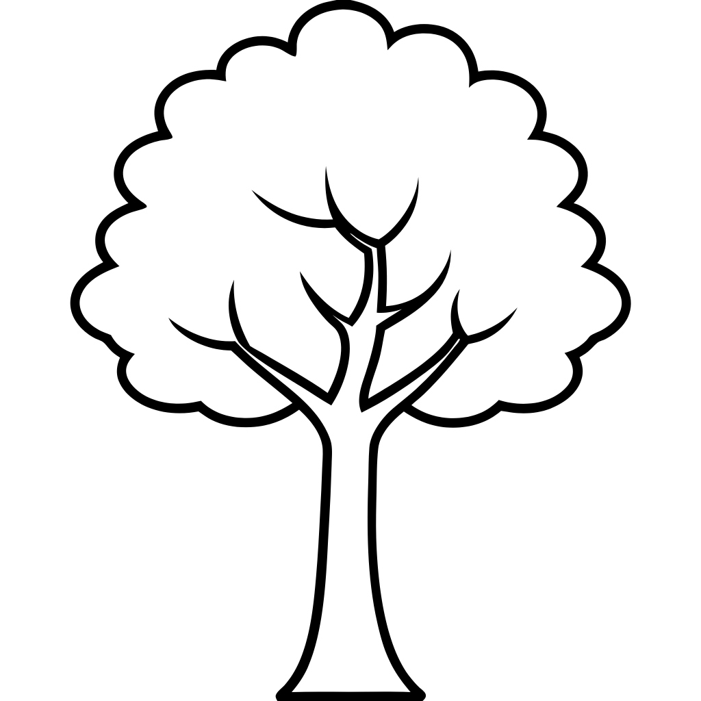 Tree Outline PNG Transparent Image Free Download | PNG Perfect