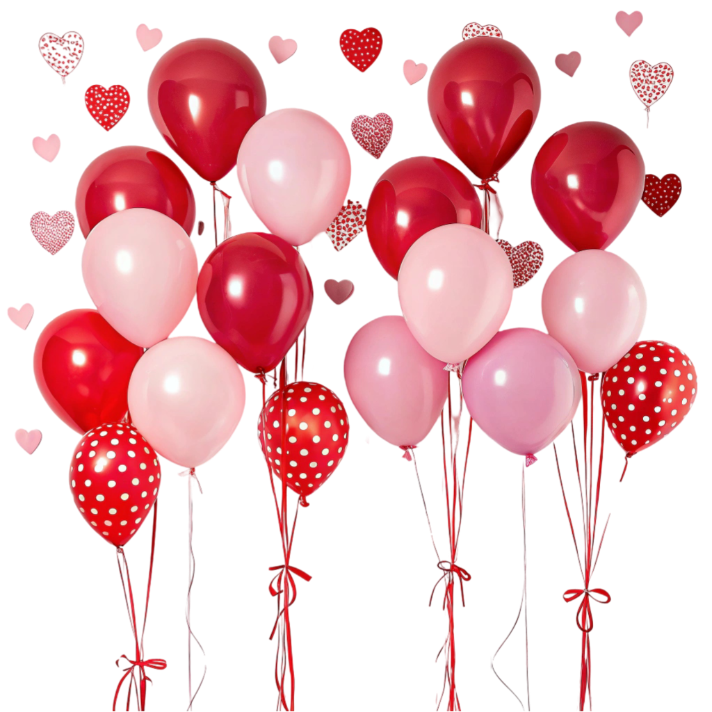 Valentine Balloons PNG Transparent Image Free Download | PNG Perfect