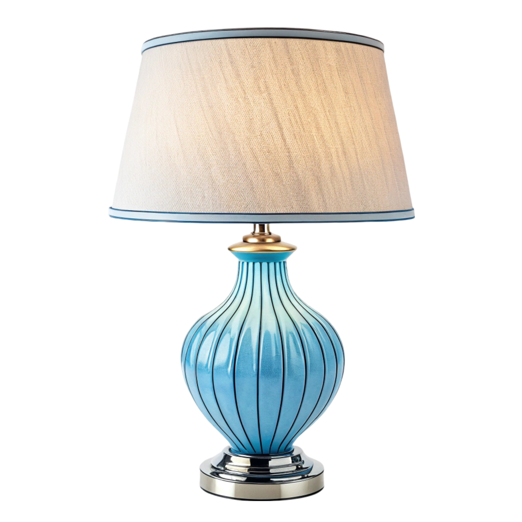 Blue & White Color Table Lamp PNG Transparent Image Free Download | PNG Perfect