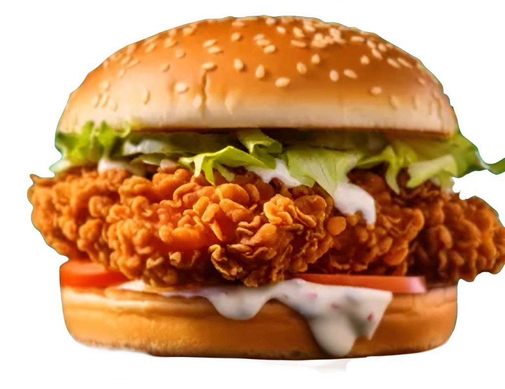 Crispy Chicken Zinger Burger PNG Transparent Image Free Download | PNG Perfect Transparent Image Free Download | PNG Perfect