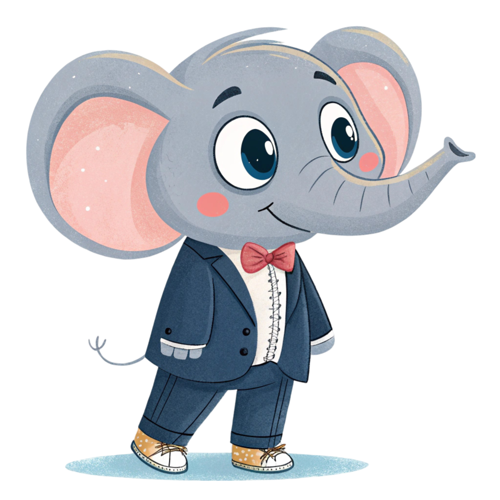 Suited Cute Elephant Illustration PNG Transparent Image Free Download | PNG Perfect Transparent Image Free Download | PNG Perfect