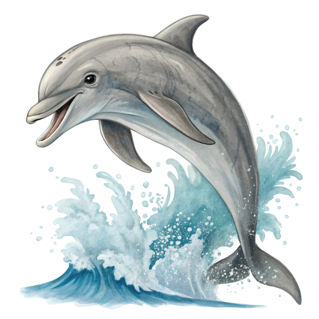 Dolphin Illustration PNG Transparent Image Free Download | PNG Perfect