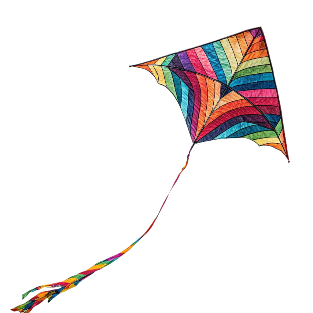 Colorful Flying Kite PNG Transparent Image Free Download | PNG Perfect