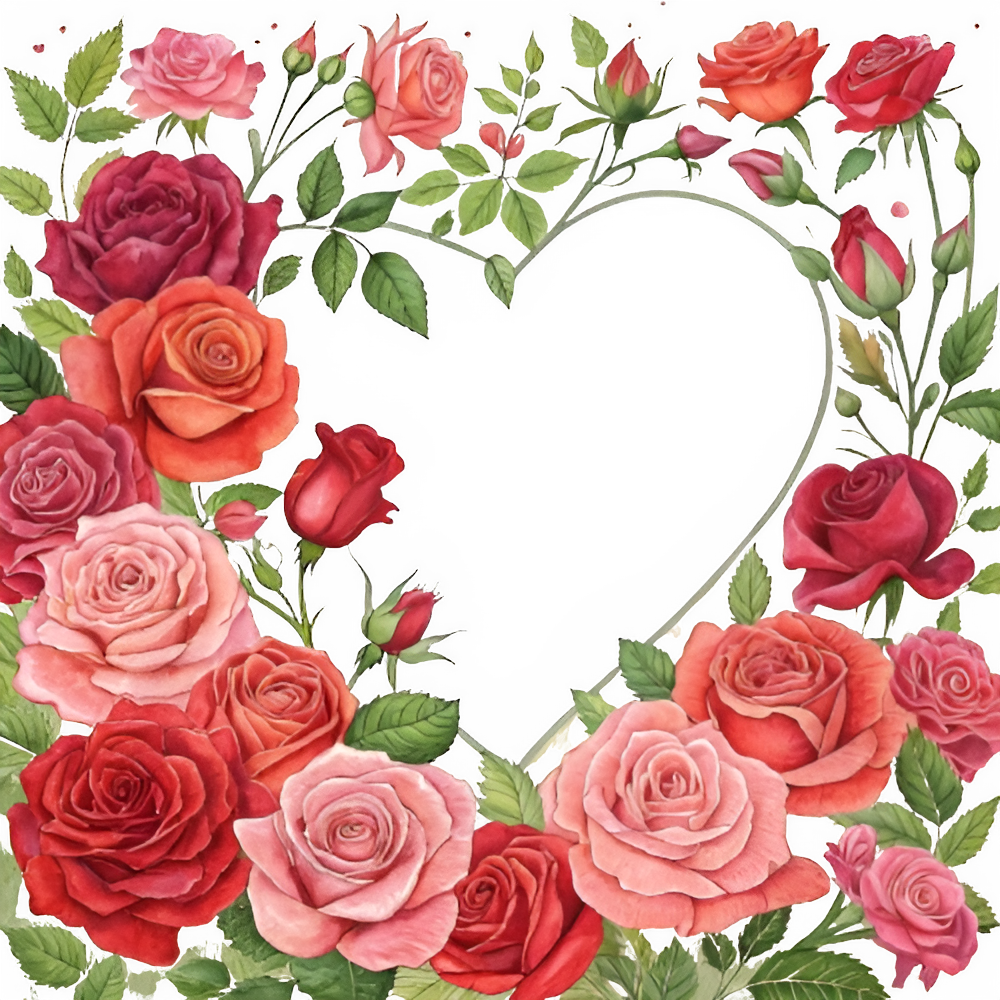 Beautiful Roses Heart Frame PNG Transparent Image Free Download | PNG Perfect Transparent Image Free Download | PNG Perfect