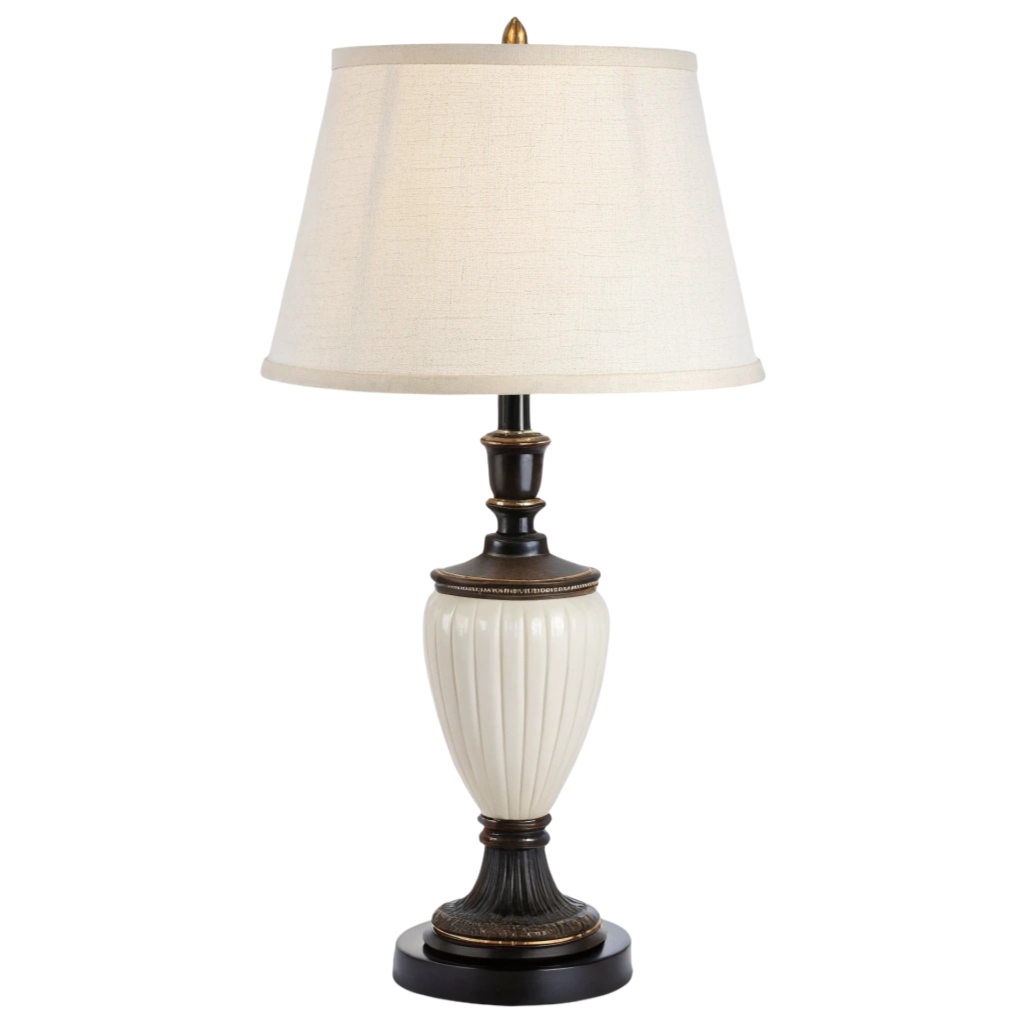 White & Coper Color Table Lamp PNG Transparent Image Free Download | PNG Perfect