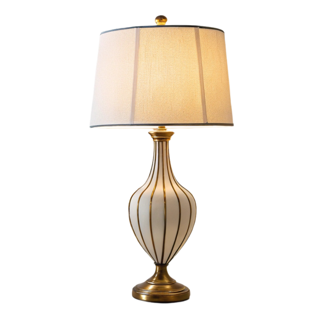 White & Golden Color Table Lamp PNG Transparent Image Free Download | PNG Perfect