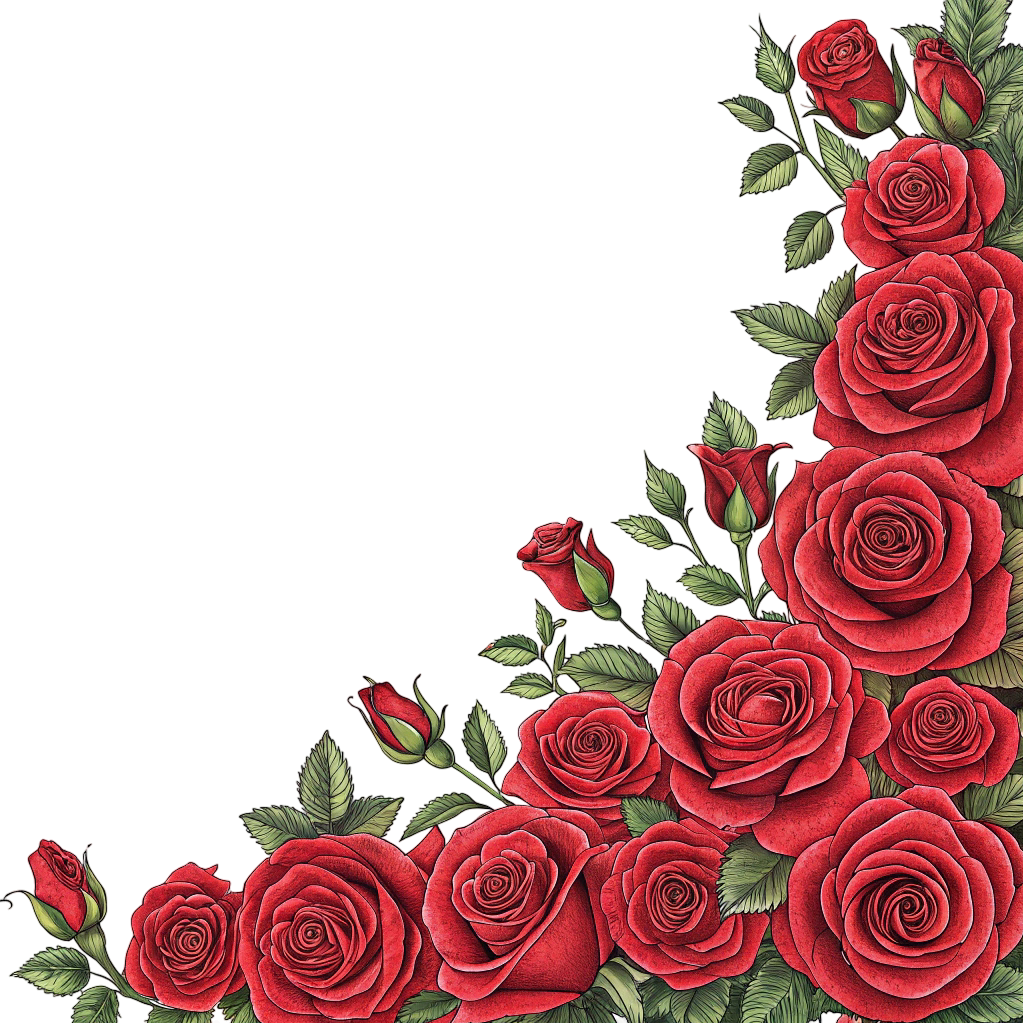 Beautiful Corner Of Red Roses PNG Transparent Image Free Download | PNG Perfect Transparent Image Free Download | PNG Perfect