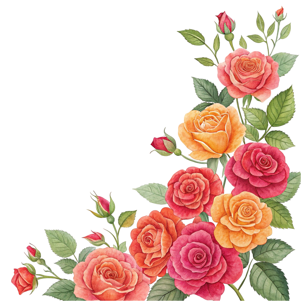 Beautiful Corner Of Roses PNG Transparent Image Free Download | PNG Perfect Transparent Image Free Download | PNG Perfect