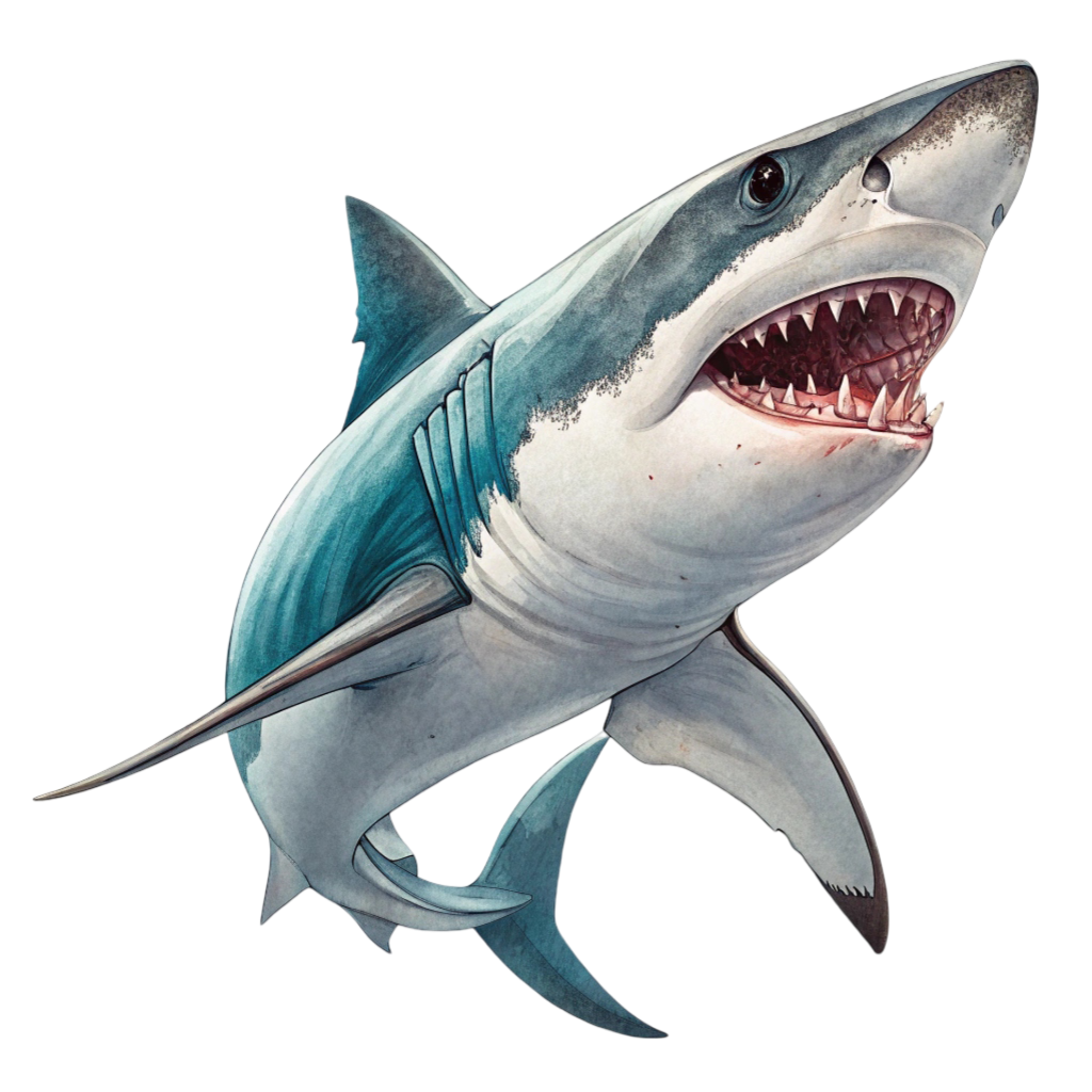 Shark Illustration PNG Transparent Image Free Download | PNG Perfect