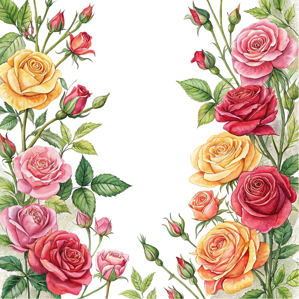 Beautiful Border Of Roses PNG Transparent Image Free Download | PNG Perfect Transparent Image Free Download | PNG Perfect