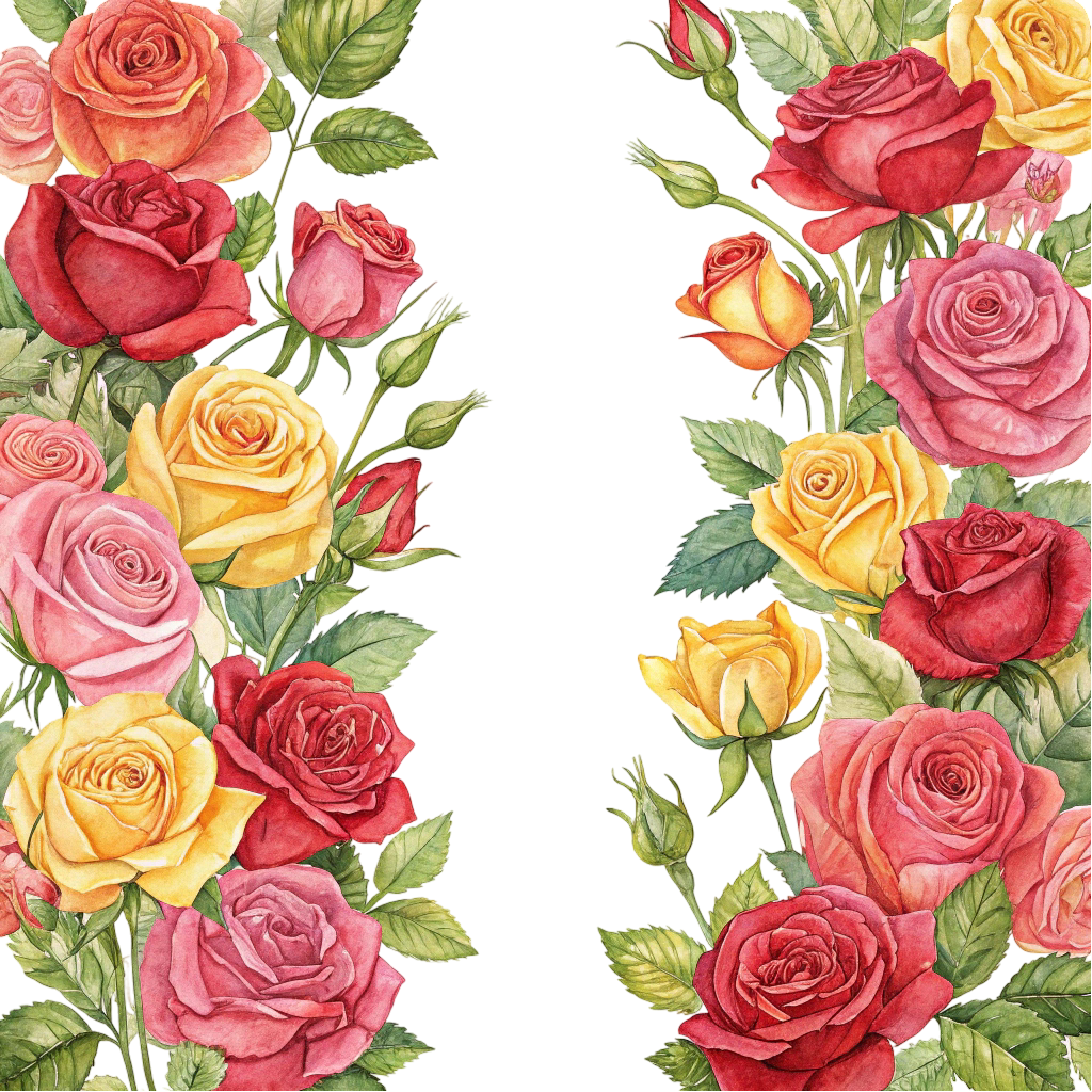 Beautiful Border Of Roses PNG Transparent Image Free Download | PNG Perfect Transparent Image Free Download | PNG Perfect
