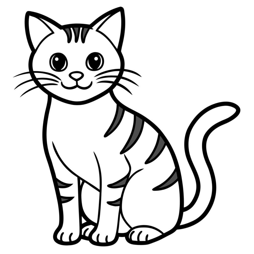 Cat Outline PNG Transparent Image For Free Download - PNG Perfect