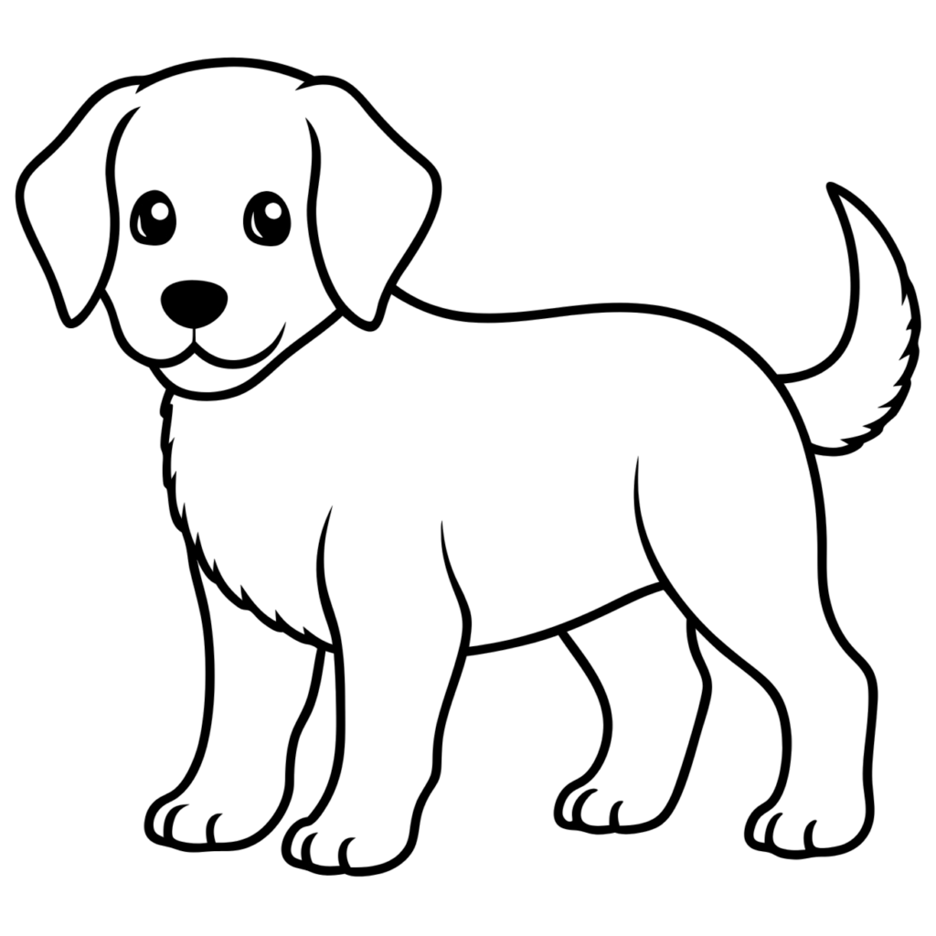 Dog Outline PNG Transparent Image For Free Download - PNG Perfect