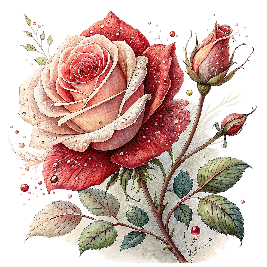 Beautiful Rose Illustration PNG Transparent Image Free Download | PNG Perfect