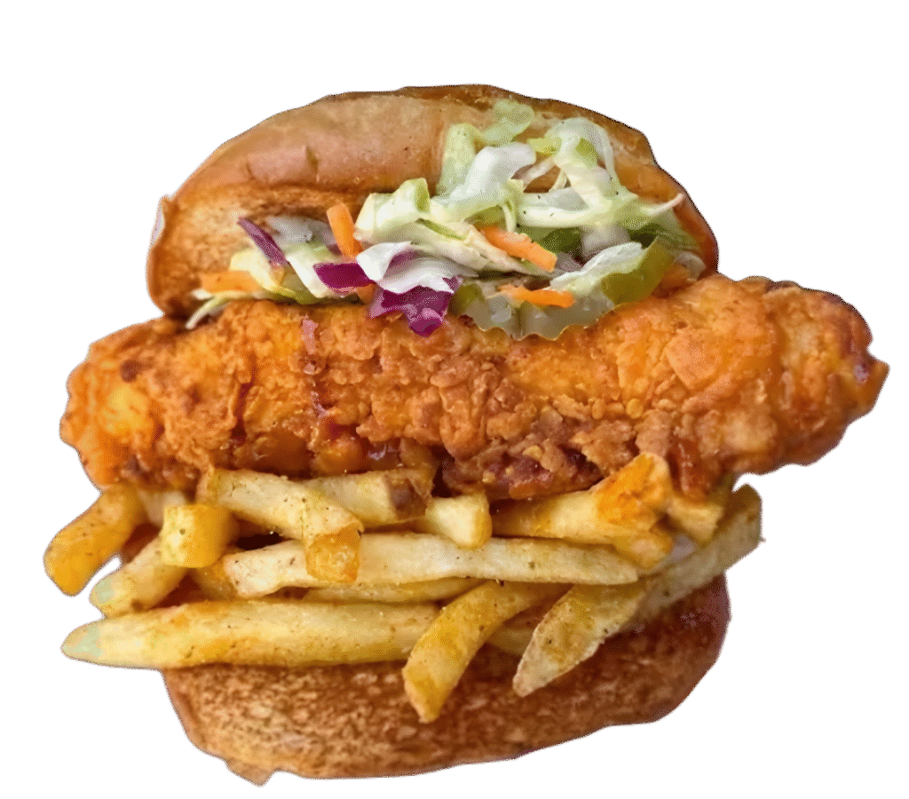 Chicken & Fries Loaded Burger PNG Transparent Image Free Download | PNG Perfect