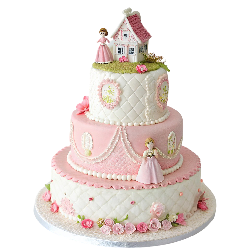 Dolls Birthday Cake PNG Transparent Image Free Download | PNG Perfect